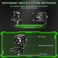 40W Motorcycle Wired Switch Integrated Waterproof Demon Eye Spotlight, Green Light