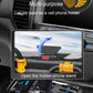 Black triple-head car fan with integrated hidden phone stand and dashboard mount