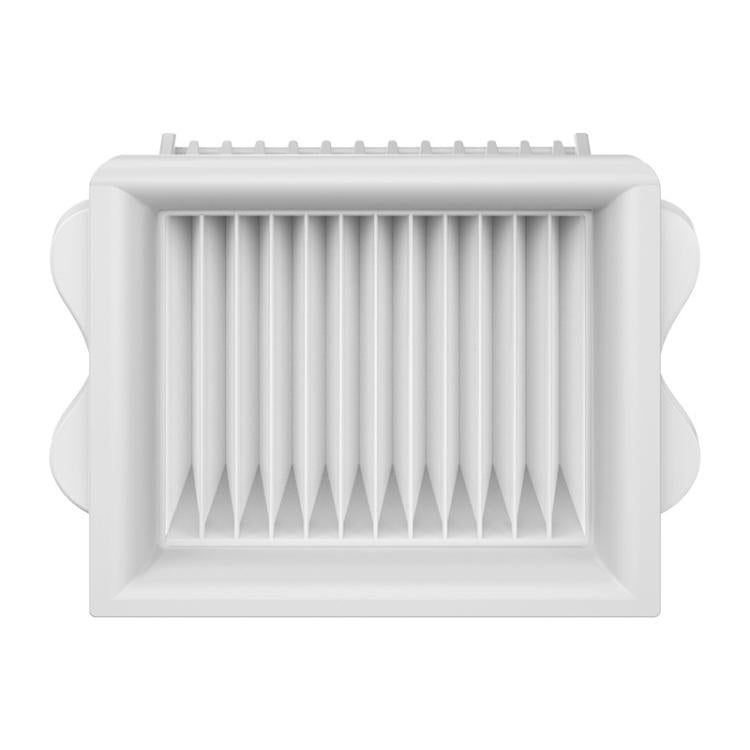 White pleated replacement vacuum filter for robot cleaner, square framed