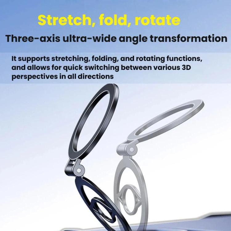 Multi-Functional 360 Degree Rotating 3-Axis Phone Holder Magnetic Car Navigation Foldable Mount, D61