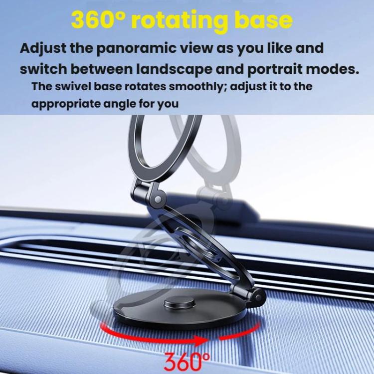 Multi-Functional 360 Degree Rotating 3-Axis Phone Holder Magnetic Car Navigation Foldable Mount, D61