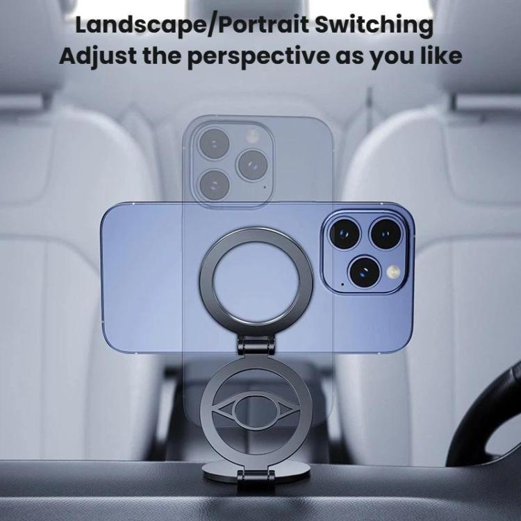Multi-Functional 360 Degree Rotating 3-Axis Phone Holder Magnetic Car Navigation Foldable Mount, D61