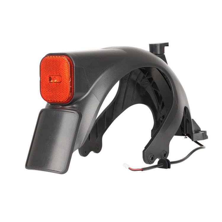 Rear scooter fender with amber tail light and wiring harness