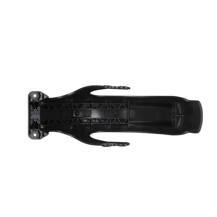 Black rear scooter fender underside with mounting slots and brackets