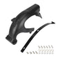 Rear scooter fender with mounting hook, metal clamp, and hardware