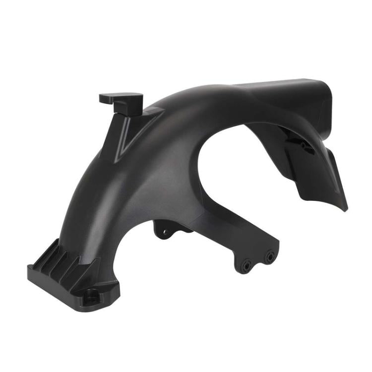 Black rear scooter fender with raised mounting hook