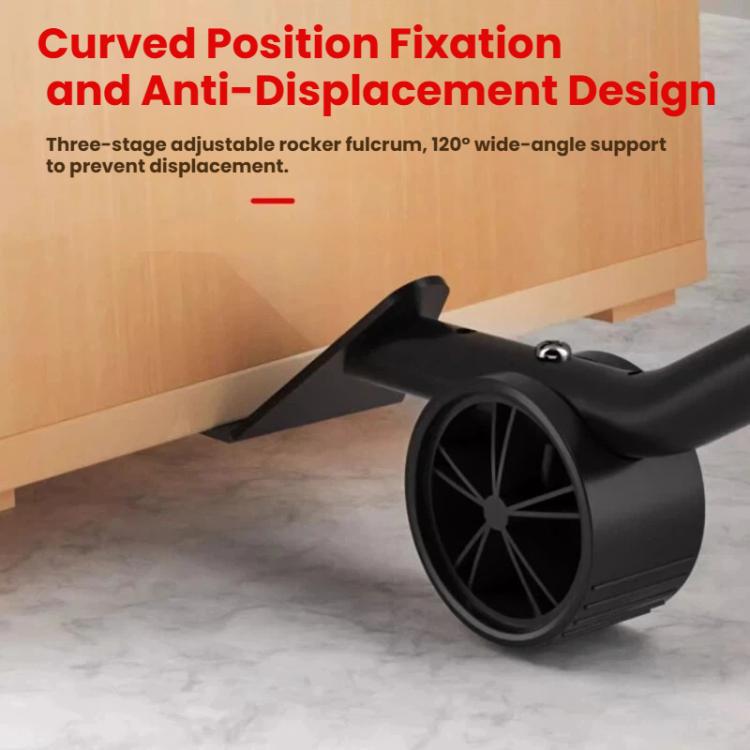 Furniture moving roller with black rocker wheel and white base for lifting heavy items