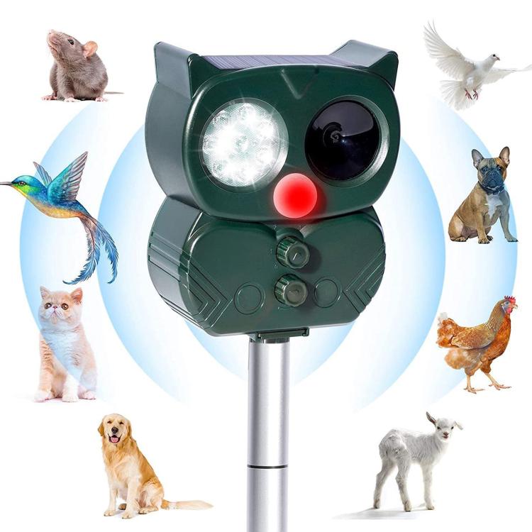 Five-Speed Tuning + Voice-Activated Ultrasonic Solar-Powered Animal Repeller, 704