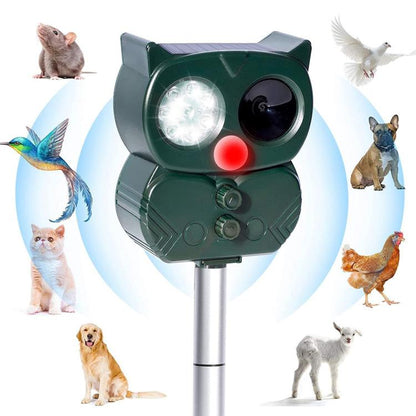 Five-Speed Tuning + Voice-Activated Ultrasonic Solar-Powered Animal Repeller, 704