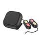 Black radar controller with two connected LED indicator pods for motorcycle blind spot assist.