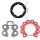 Set of vacuum cyclone seal rings and sound isolation cotton pads (black, gray, red)