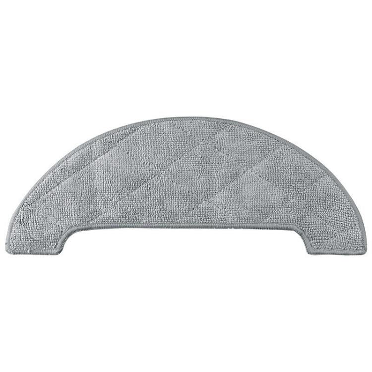 Gray curved microfiber mop pad for robot vacuum, replacement cloth