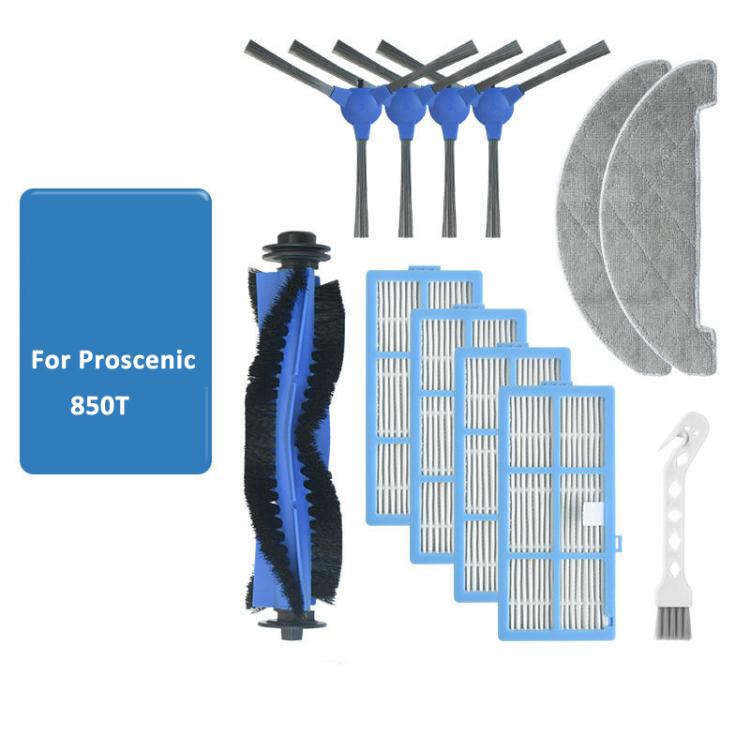 Robot vacuum replacement parts kit: side brushes, filters, main brush, mop pads