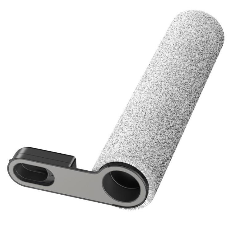 Grey scrubber roller brush head with black side ports for wet dry vacuum