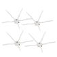 Four white side brushes with pivot arms for robot vacuum replacement