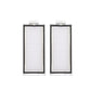 Two rectangular vacuum filters with white pleated media in gray frames