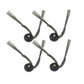 Set of four side brush rollers with gray bristles and black mounts