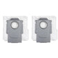 Two dust bags with white fabric filter material and gray plastic housings