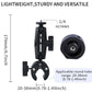 Black clamp bracket adapter with 1/4 screw mount and round tube-fit opening