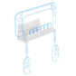 Wall mount holder layout diagram with hanging parts for game cards and Joy-Cons