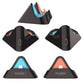 Charging dock cradle set with ports and colored docking inserts in blue and orange