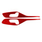 Red carbon-fiber style seat adjustment decorative sticker set, 4-piece