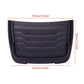 Frosted black hood air intake deflector, rectangular grille panel