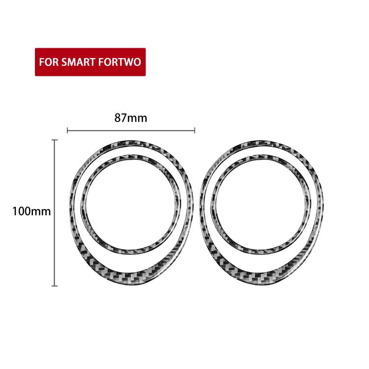 Two carbon-fiber side air vent ring stickers, 87mm diameter