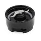 Black blender base with flat metal blade rotor and central spindle