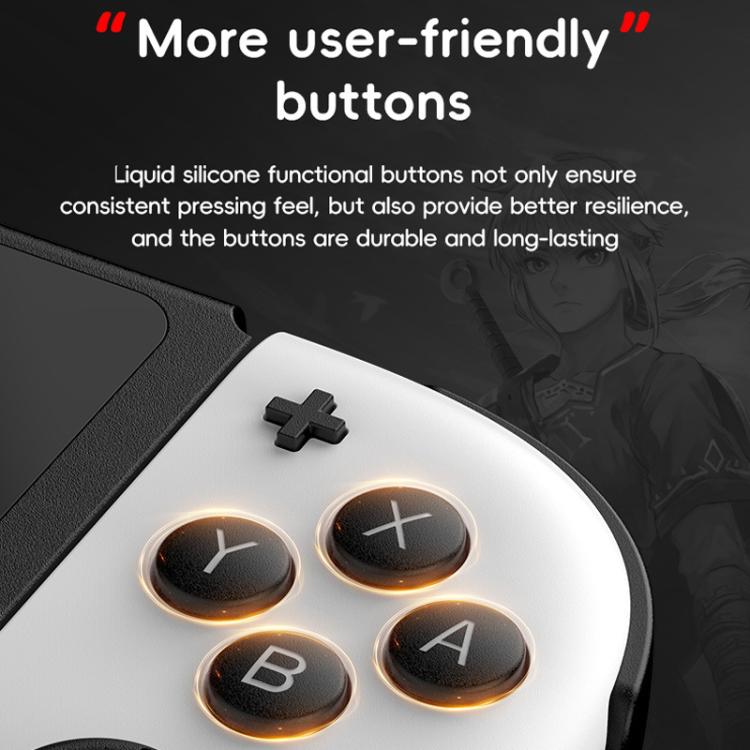 White controller face buttons with illuminated A, B, X, Y icons