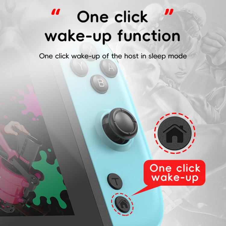 Black split controller showing joystick and RGB blue accent lighting