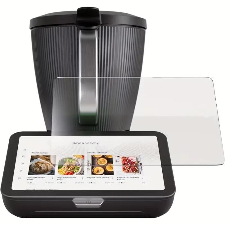 Thermomix TM7 tempered glass screen protector, clear flat panel for control display