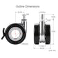 Waveshare For HomeRack 2.5-inch (60mm) Hollow Caster Wheel Kit With Brakes