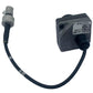 Parking assist camera with cable and rectangular module housing, side label detail