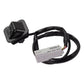 Reversing parking assist camera kit with black camera module, wiring harness, white plug