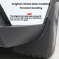 Black splash guard fitted along the fender edge near the tire