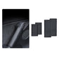 Three dark gray faux leather interior door handle covers, separate pieces