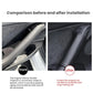 Installed dark gray interior door handle cover on car door panel