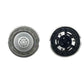 2-pack razor shaver blade replacement heads, front foil and rear mounting view