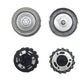 2-pack razor shaver blade replacement heads, foil face and underside with metal center