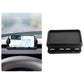 Dashboard tissue tray with raised edges and front storage cutouts