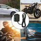 Vibration sensor device with long cable shown with cars and motorcycle