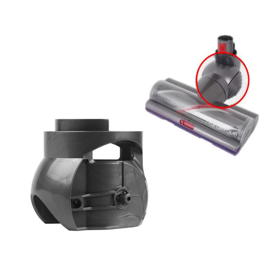 Vacuum cleaner V-ball connector, grey plastic housing with side opening and red insert