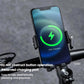 Bicycle phone mount holding smartphone with charging port access