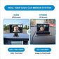 Car mirror baby monitor system display showing infant, comparing IPS vs TN screen