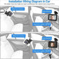 Car baby monitor installation wiring layout with camera placement and power from cigarette lighter