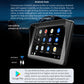 Wireless car multimedia player with tilted 7-inch touch screen showing apps