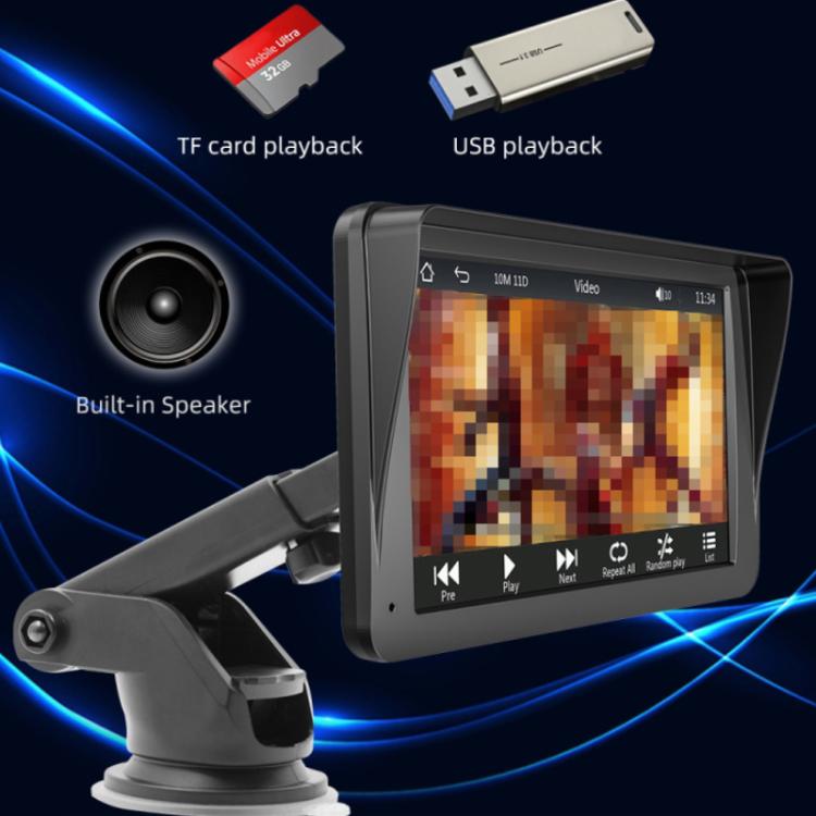 Car MP5 touchscreen player with camera mount and built-in speaker for playback