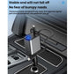 Retractable car charger with multi-connector cables and LED power indicator
