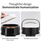 Car rice cooker with removable top and portable carry handle on white/black body